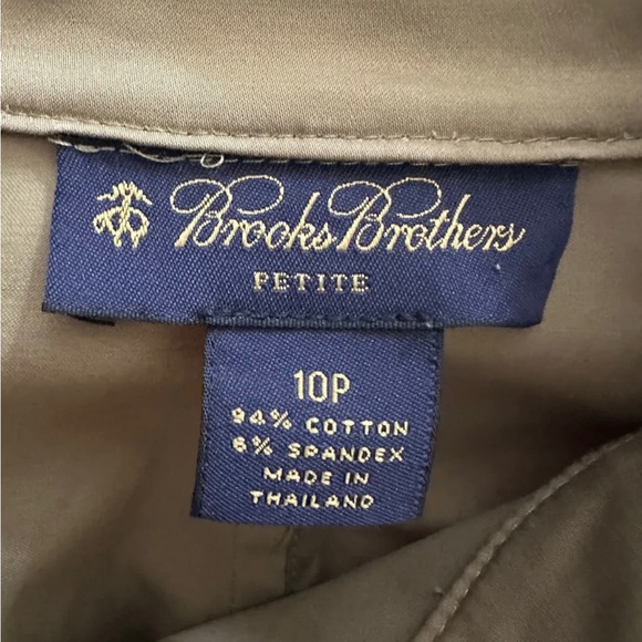 Brooks Brothers Shirtdress Shirt Dress Size 10P Khaki Button Front - Picture 6 of 6
